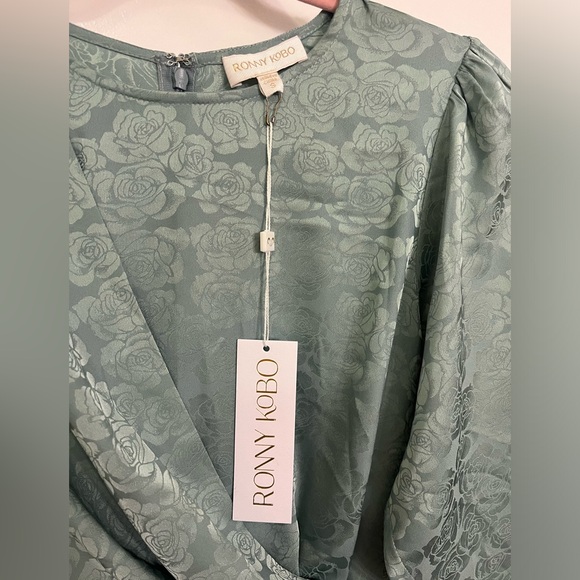 RONNY KOBO Shanaya cocktail dress in Sage - Picture 5 of 6